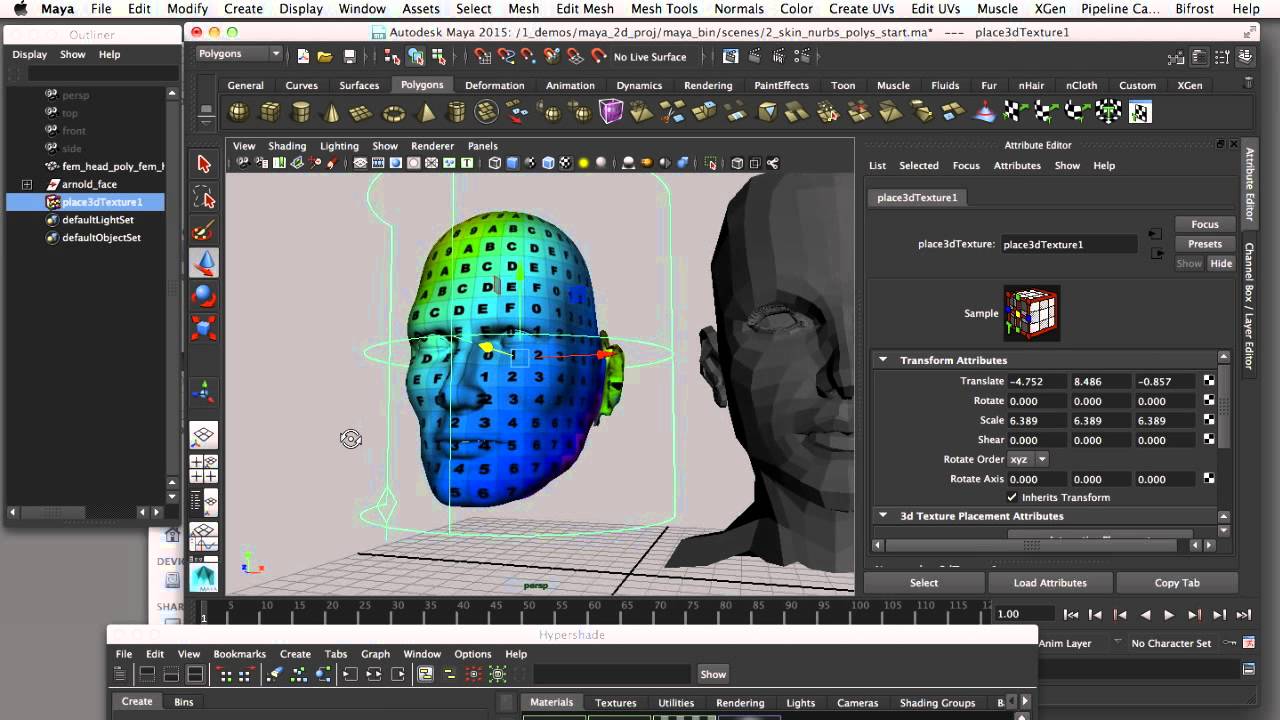 How To Create A 2d Projection Texture Map In Maya Youtube