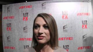 Natalie Zea aka Winona Hawkins at the "Justified" season 3 premiere in LA 1/10/2012