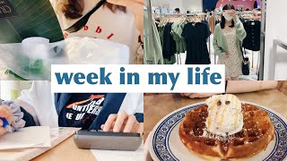 week in my life • hanging out with friends, waffles, shopping for CNY and studying at the library ✨