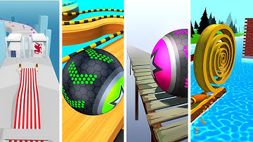 Flag Painters vs Going Balls vs Rollance vs Spiral Roll - All level gameplay Android, IOS