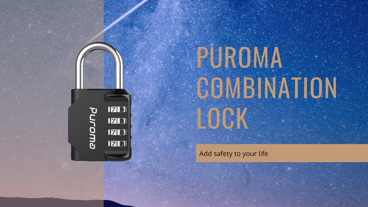 Puroma 4 Digit Combination Lock Padlock How to use YouTube