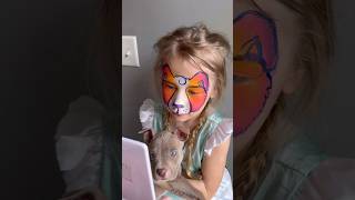 Adorable Puppy Face Painting And A Cute Puppy Too! #Shorts #Facepainting #Puppy #Puppydog #Facepaint