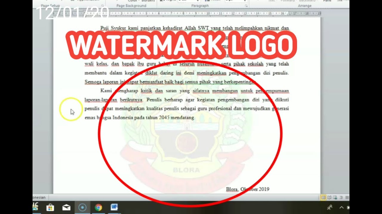 background word สวยๆ  Update 2022  Cara membuat Watermark Logo di Microsoft Word