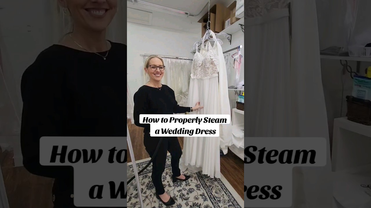 Bridal Tutorial. How to Properly Steam a Wedding Dress.#weddingdress  #bridal #wedding - YouTube