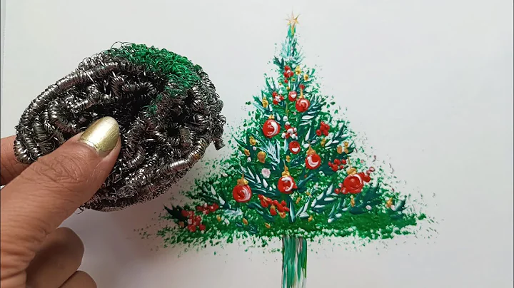 #PAINTING 357 | EASY Christmas Tree Painting in Acrylics🎄