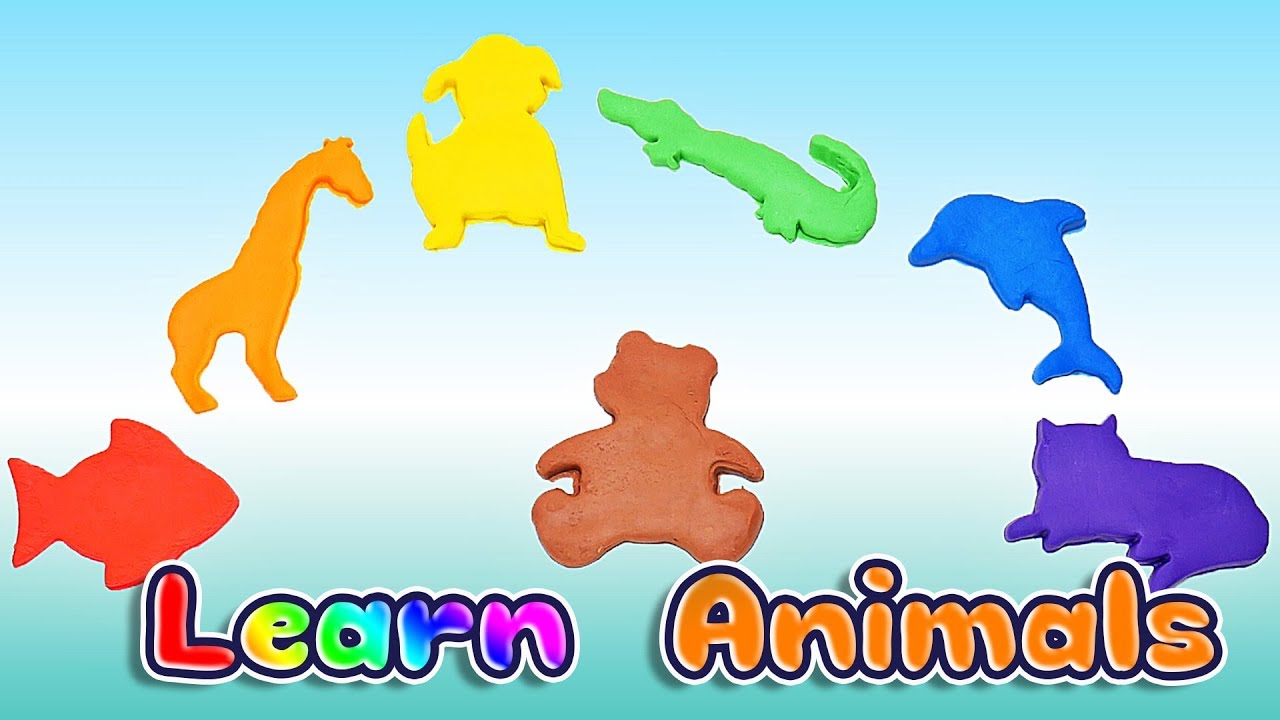 Learn animals with Play doh Molds for Kids Learning animals Fun YouTube