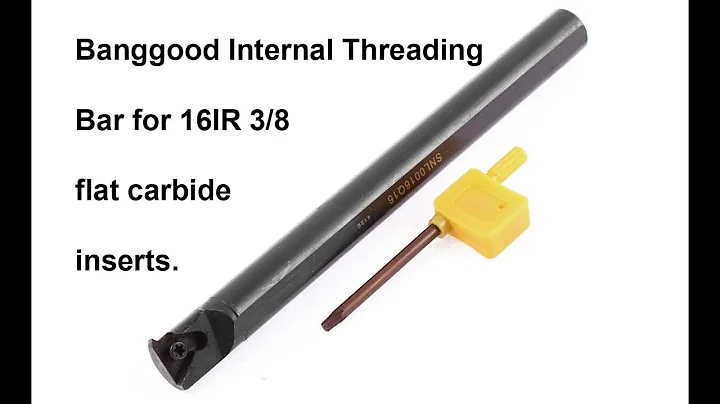Cutting an Internal Thread using Banggood SNL0016Q16 threading bar with 16IR 3/8 carbide inserts.
