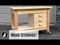 Adding Drawers and a Shelf to My Work Table // Shop Build // Woodworking