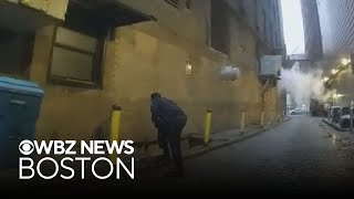 Body camera video shows police response after Boston delivery driver fell into sidewalk