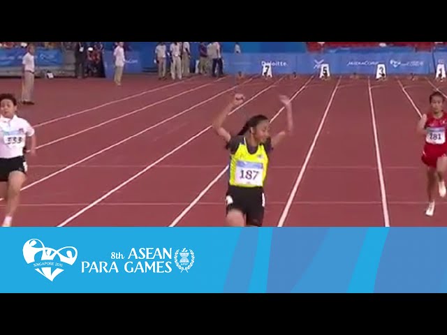 Athletics Women's 100M - T13 Final | 8th ASEAN Para Games 2015 class=