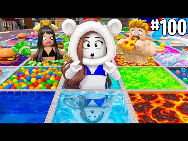 sopravvivi a 100 PISCINE MISTERIOSE su BROOKHAVEN per vincere!