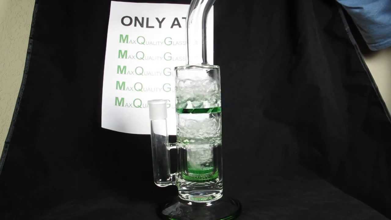 16" Bent Neck Double interior Honeycomb with Cyclone perc Spinning Splash Guard Watch it Rip!!