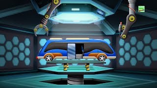 Future Bus Car Garage Cartoon Video For Kids