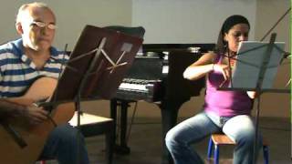 Video thumbnail of "ARIA de Bach. Violín y Guitarra"