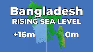 Bangladesh 🇧🇩 - Rising Sea Level(4K) 🌊 #geography #map #bangladesh #sealevelrise