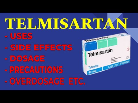 Video: Telmisartan: Bivirkninger, Dosering, Anvendelse Og Mere