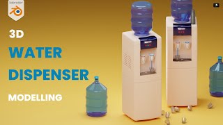 how to make Stylized Water Dispenser in blender