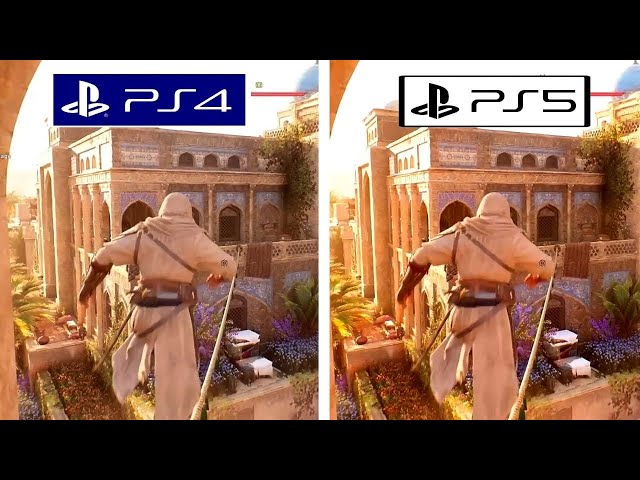 Assassin's Creed Mirage PS4 Pro vs PS5 Graphics Comparison