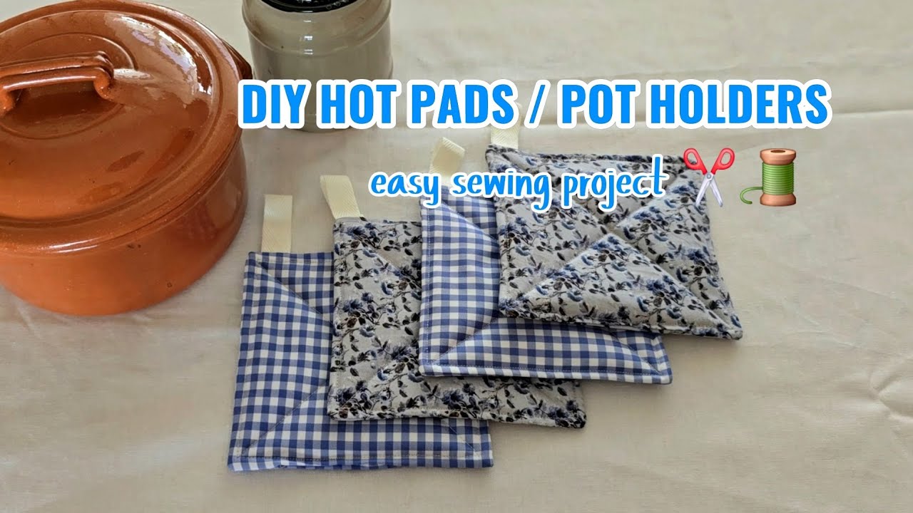 DIY Hot Pads / Pot Holders / Easy Sewing Project ✂️🧵