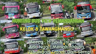 Hunting Bus Dikelok 8 Tawangmangu ‼️ Ada aksi Sepeda Motor Yang Sangat Membayakan Saat Salip Bus