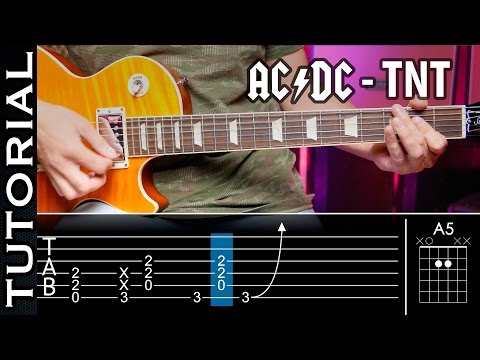 Cómo tocar TNT de ACDC en guitarra! Rock fácil  | Guitarraviva