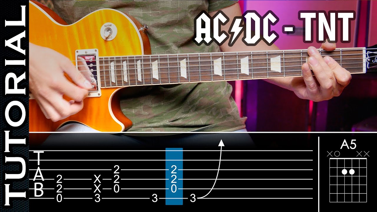 vela Pack para poner léxico How To Play TNT by ACDC on Guitar! Easy Rock Guitar - YouTube
