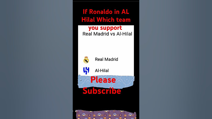 #If Ronaldo in AL Hilal Which team you support #who will Win Today #realmadrid vs Alhilal #Ronaldo