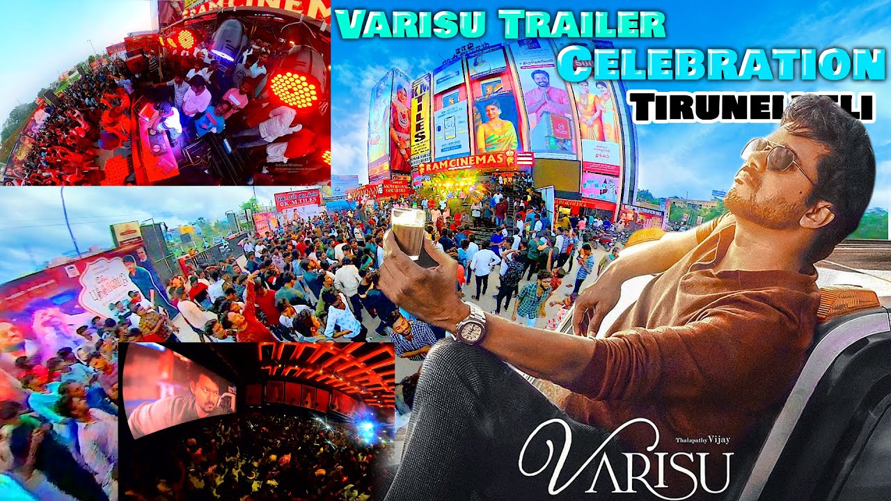 💥Varisu Trailer Theatre Response | 🔥Tirunelveli Ram Muthuram Cinemas | 360 View | 😎Thalapathy Vijay