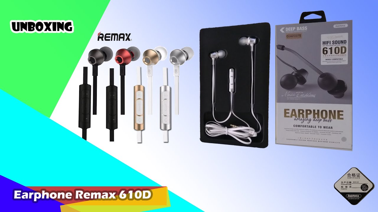Earphone Remax 610D Unboxing YouTube