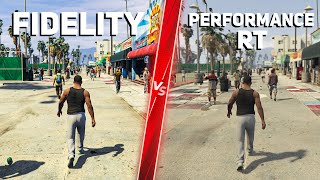 GTA 5 Next Gen Remastered Fidelity vs Performance RT - Direct Comparison! Attention to Detail \& More