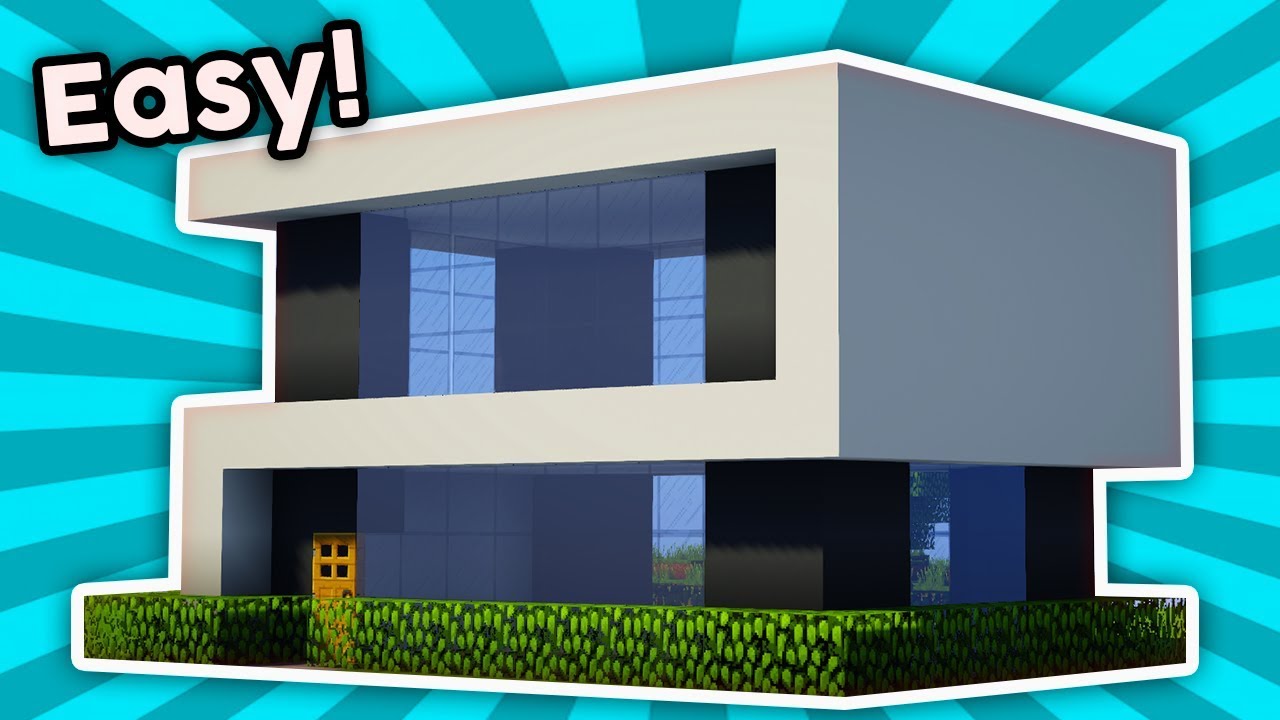 🦊How to make an easy modern house in MINECRAFT 