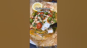 Mediterranean Baked Cod Recipe! #cod #cookingshorts #fish #easyrecipe #dinnerideas #recipe #food