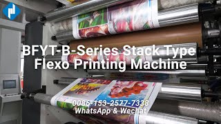 PUJI High-Speed Stack Flexo Printing Machine | BFYT-B Model for Plastic Film & Paper Bag Printing