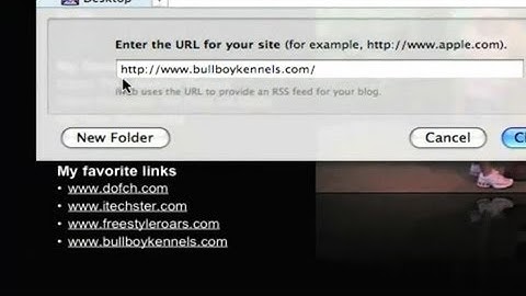 iWeb Tutorial using RSS Feeds