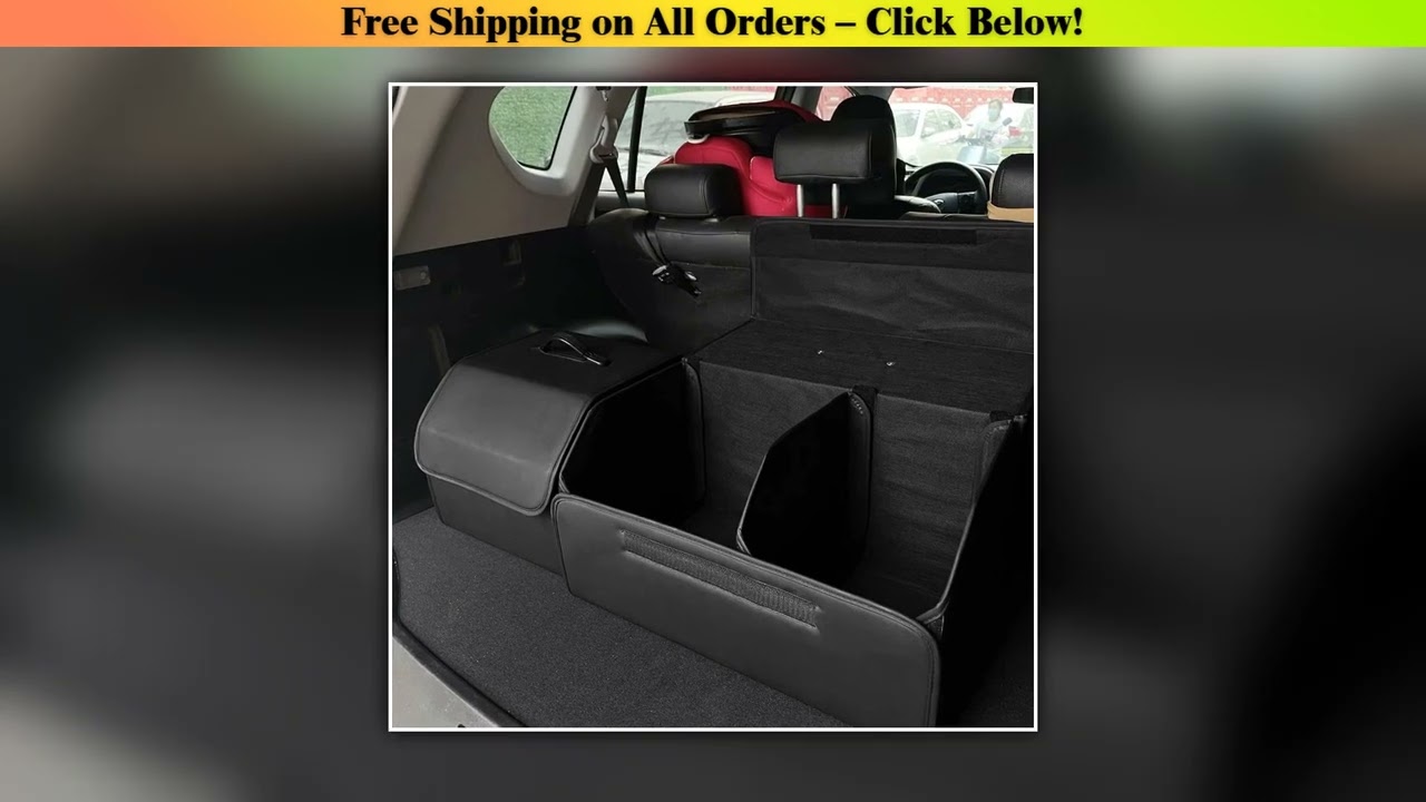 Storage Box PU Leather Multipurpose Collapsible Car Trunk Storage Organizer Car Trunk Organizer Sto