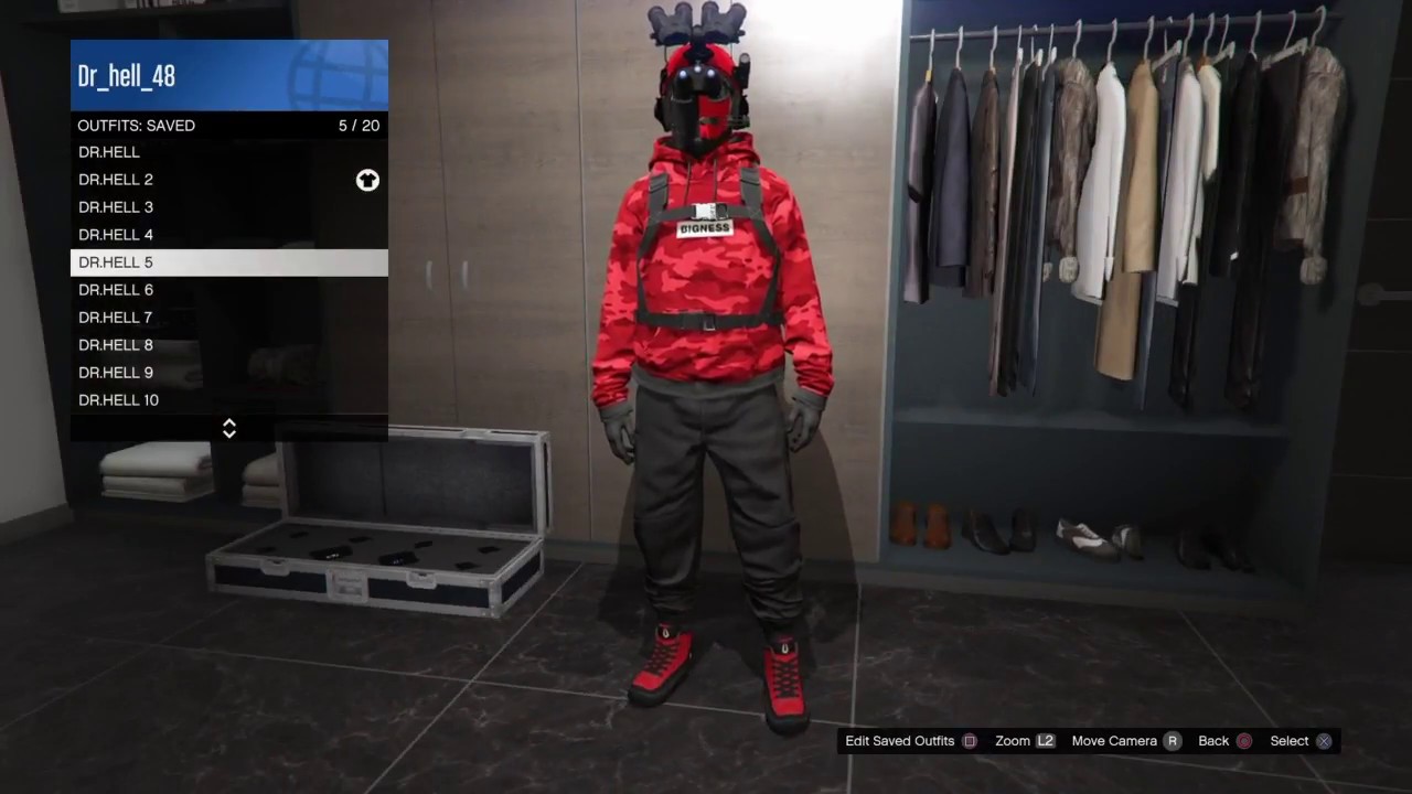 قراند 5 | لبس حرب احمر مدمج ماتموت بسرعه❤️