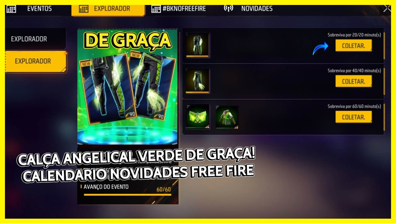 Free Fire: Calça Angelical está de volta; como pegar, free fire