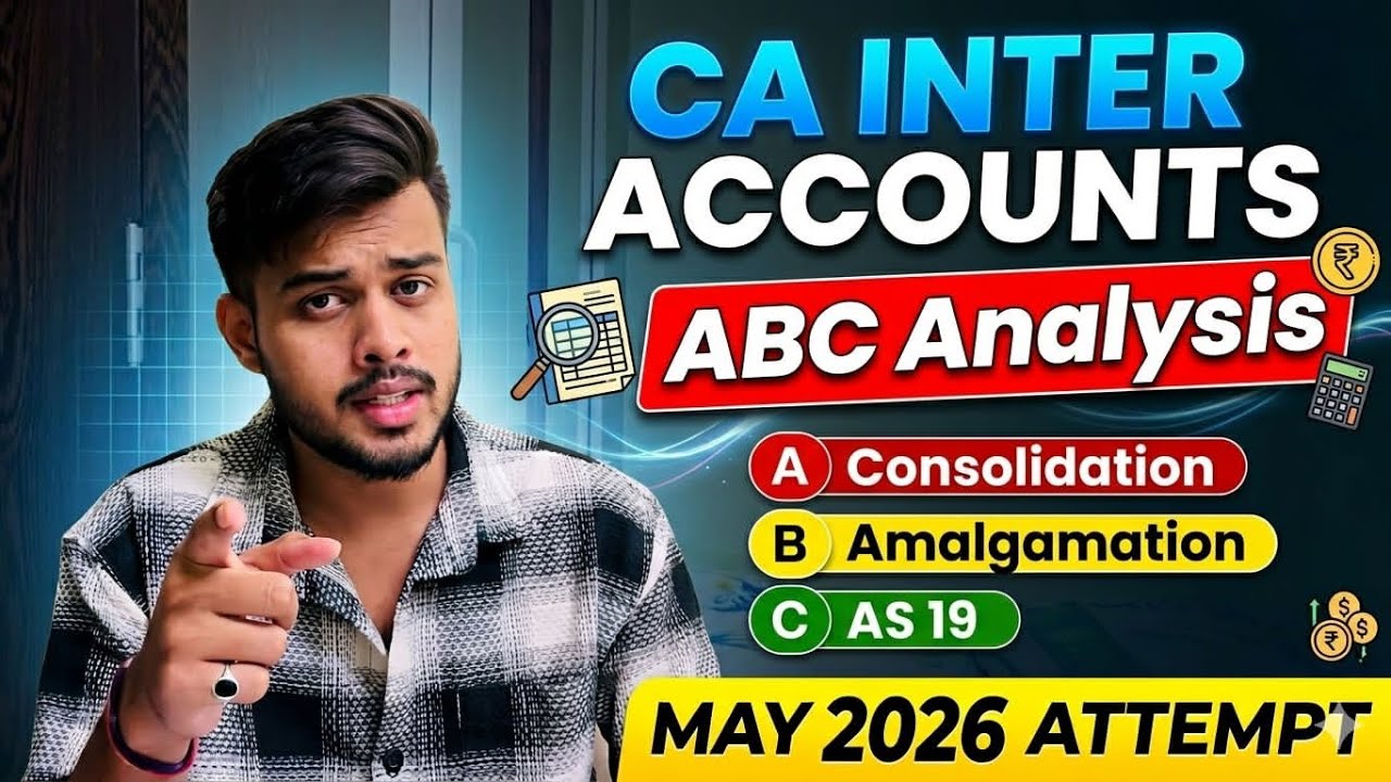 CA Inter Adv Accounts May 26 Strategy | ABC Analysis You Can’t Miss ! # ...