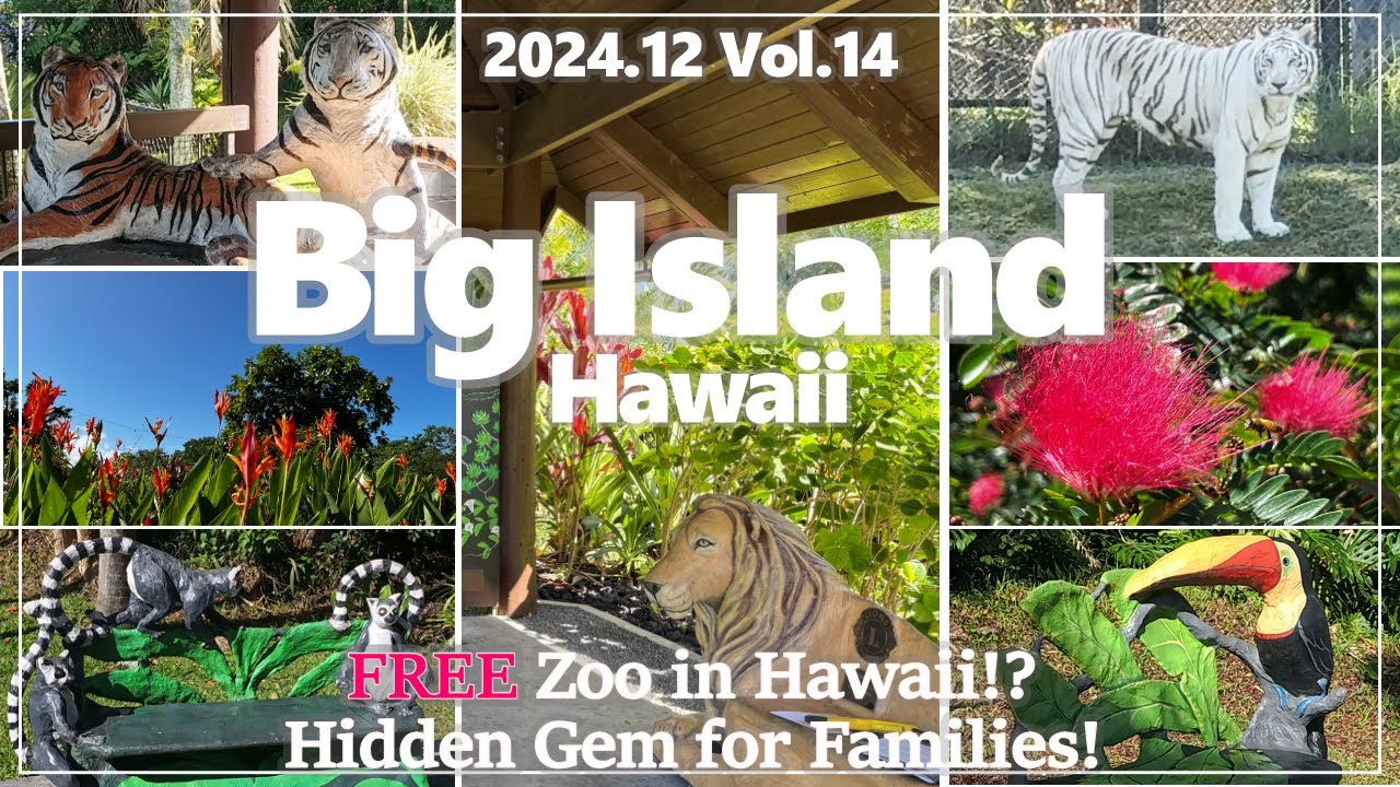 【ハワイ島】【穴場】✨無料動物園✨＆宇宙スポット｜家族連れに最高すぎる！ヒロ観光の隠れ名所【2024年12月】#14