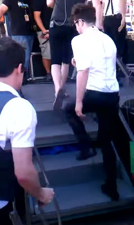 Brendon Urie the day after he sprained his ankle (2011)