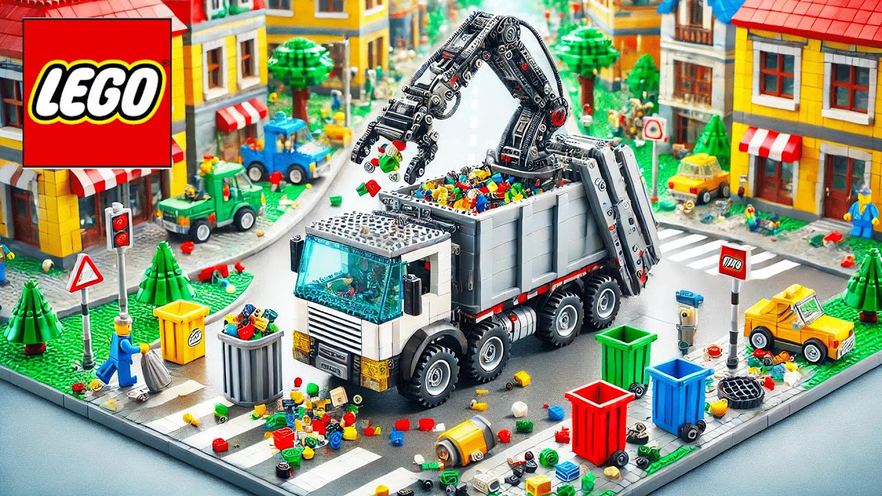 LEGO Garbage Truck with Working Lift Arm 🗑️ Lego Auto Tech