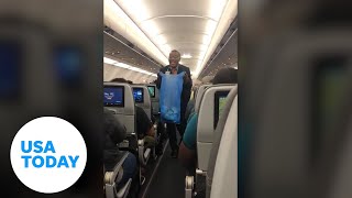 Singing flight attendant celebrates end mask mandate for travelers | USA TODAY