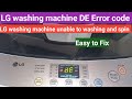 LG Washing Machine DE Error code