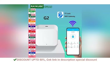 RAYKUBE G2 Gateway For TT Lock APP Bluetooth Smart Electronic Door Lock Wifi Adapter Remote Control