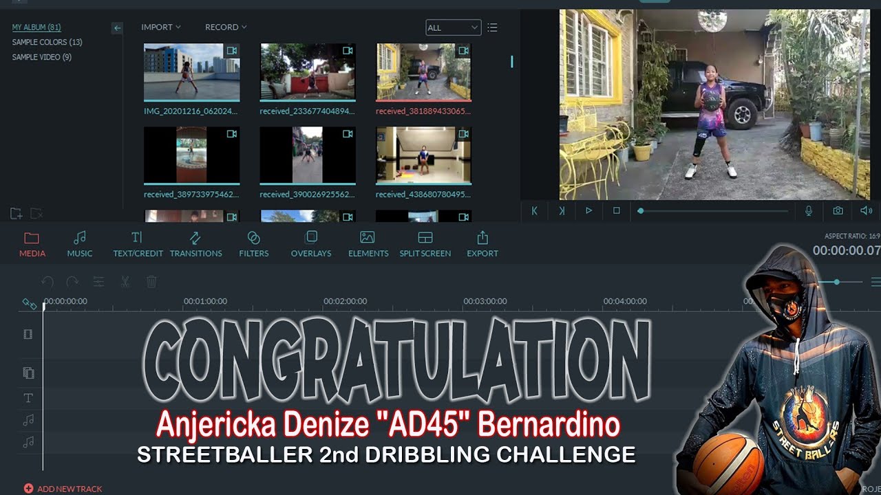 WINNER OF THE STREETBALLER 2nd DRIBBLING CHALLENGE | Anjericka Dhenize Bernardino 