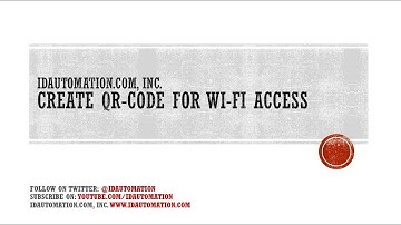 Encode WiFi Access in #QR-Code with the IDAutomation Free Online Generator