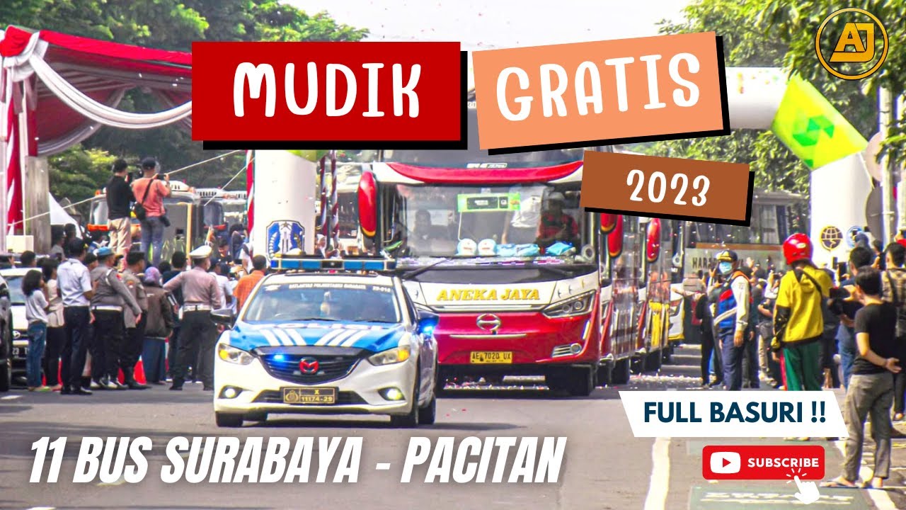 Mudik Gratis 2023 Full Basuri: Konvoi 11 Bus Lurrr !!