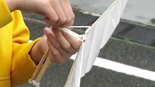 羽ばたき飛行機のテスト飛行