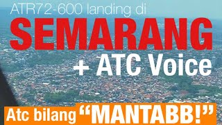 Landing Bandara Ahmad Yani Semarang Baru | Cockpit View ATR 72-600 Wings Air Pangkalan Bun FULL ATC