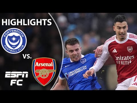 Martinelli HAT TRICK 🎩 Portsmouth vs. Arsenal | FA Cup Highlights | ESPN FC